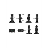 Analplug Bolster mit aufblasbarer Spitze Schwarz 9,9 x Ø 3,9 cm