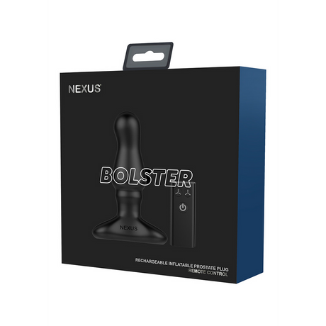 Analplug Bolster mit aufblasbarer Spitze Schwarz 9,9 x Ø 3,9 cm