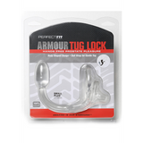 Analplug Armor Tug-Lock mit Penisring und Hodenriemen Schwarz