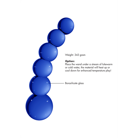 Dildo Planeten Glas Blau 13,5 x Ø 4,3 cm