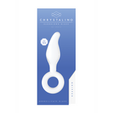 Glasdildo Gripper mit Ring Weiß 11,7 x Ø 3,7 cm