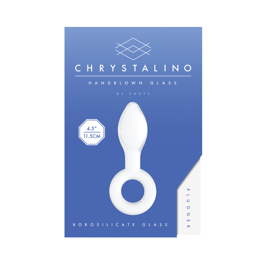 Dildo Plugger Glas Weiß 6,6 x Ø 3 cm