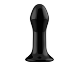 Vibrator Pluggy Glas mit Saugfuß Schwarz 9,5 x Ø 3,6 cm