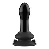Vibrator Pluggy Glas mit Saugfuß Schwarz 9,5 x Ø 3,6 cm