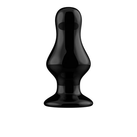 Analplug Missy Glas vibrierend mit Saugfuß Schwarz 9,9 x Ø 4,3 cm – Ansicht 5