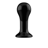 Vibrator Globy Glas mit Saugfuß Schwarz 9,4 x Ø 4,4 cm