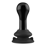 Vibrator Globy Glas mit Saugfuß Schwarz 9,4 x Ø 4,4 cm