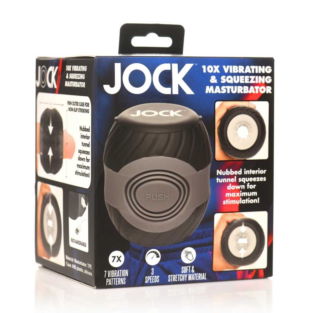 Masturbator vibrierend und quetschend Schwarz 10,2 x Ø 9,4 cm