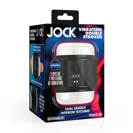 Doppel-Masturbator vibrierend Schwarz 10,7 x Ø 9,4 cm