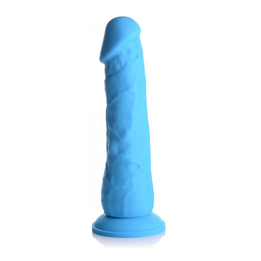 Dildo Silikon ohne Hoden Blau 16,5 cm