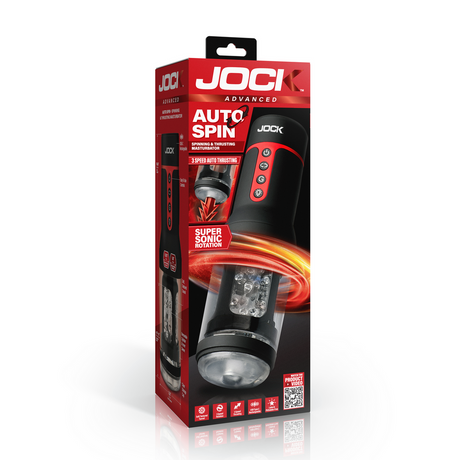 Masturbator Auto Spin rotierend und stoßend Schwarz/Rot 13 x Ø 8,1 cm