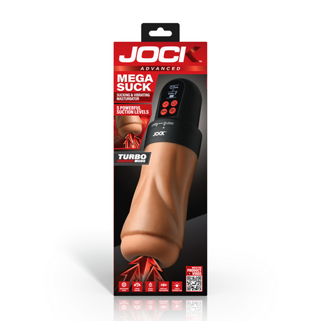 Masturbator Mega Suck saugend und vibrierend Schwarz/Hautfarbe 16,3 x Ø 8,4 cm
