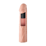 Penishülle Enhancer vibrierend mit Fernbedienung Hautfarbe 18,8 x Ø 4,6 cm