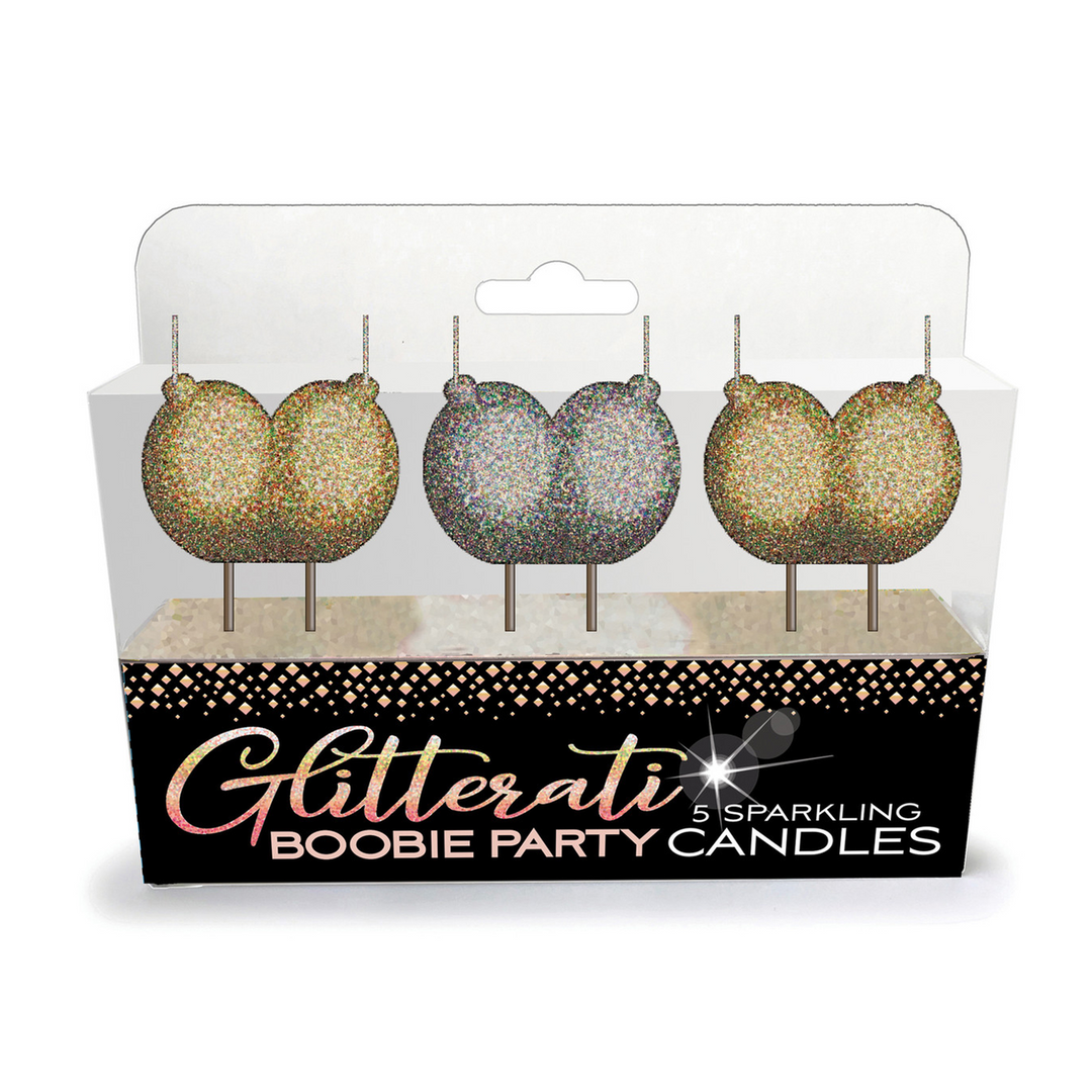 Kerzen-Set Glitterati Brüste Gold 4,2 cm