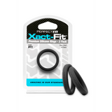 Penisring Xact-Fit 2er-Pack Schwarz 3,8 x Ø 12 cm