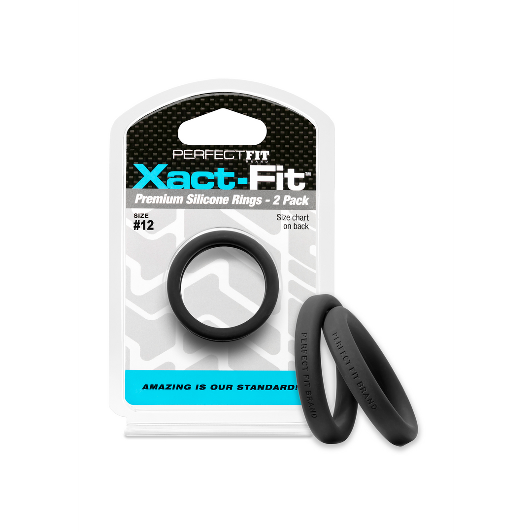 Penisring Xact-Fit 2er-Pack Schwarz 4,1 x Ø 12,8 cm