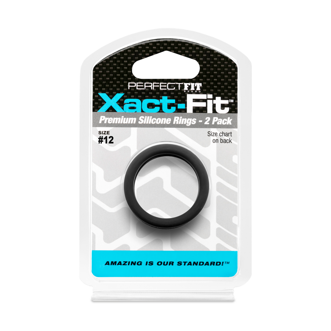 Penisring Xact-Fit 2er-Pack Schwarz 4,1 x Ø 12,8 cm