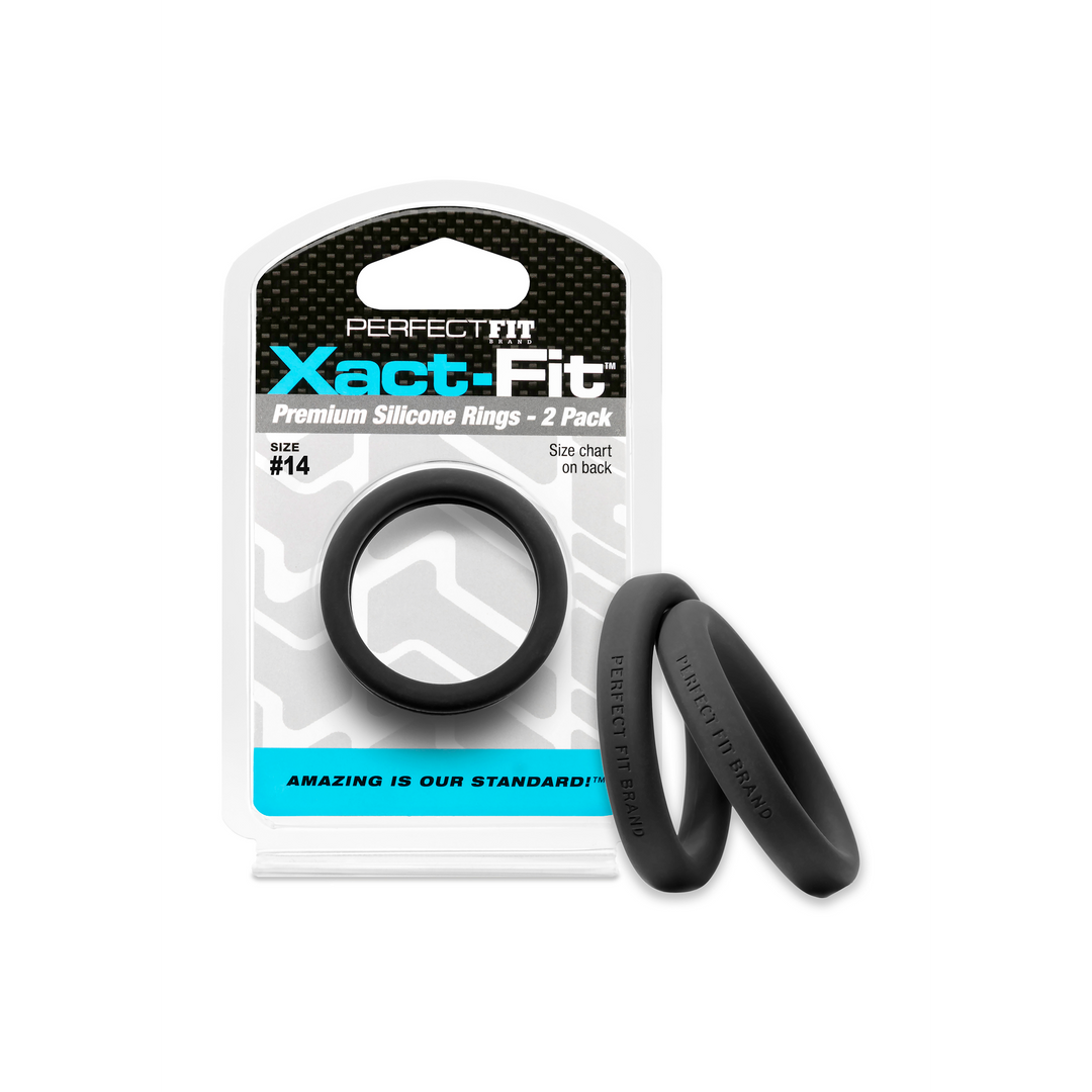Penisring Xact-Fit 2er-Pack Schwarz 4,6 x Ø 14,4 cm