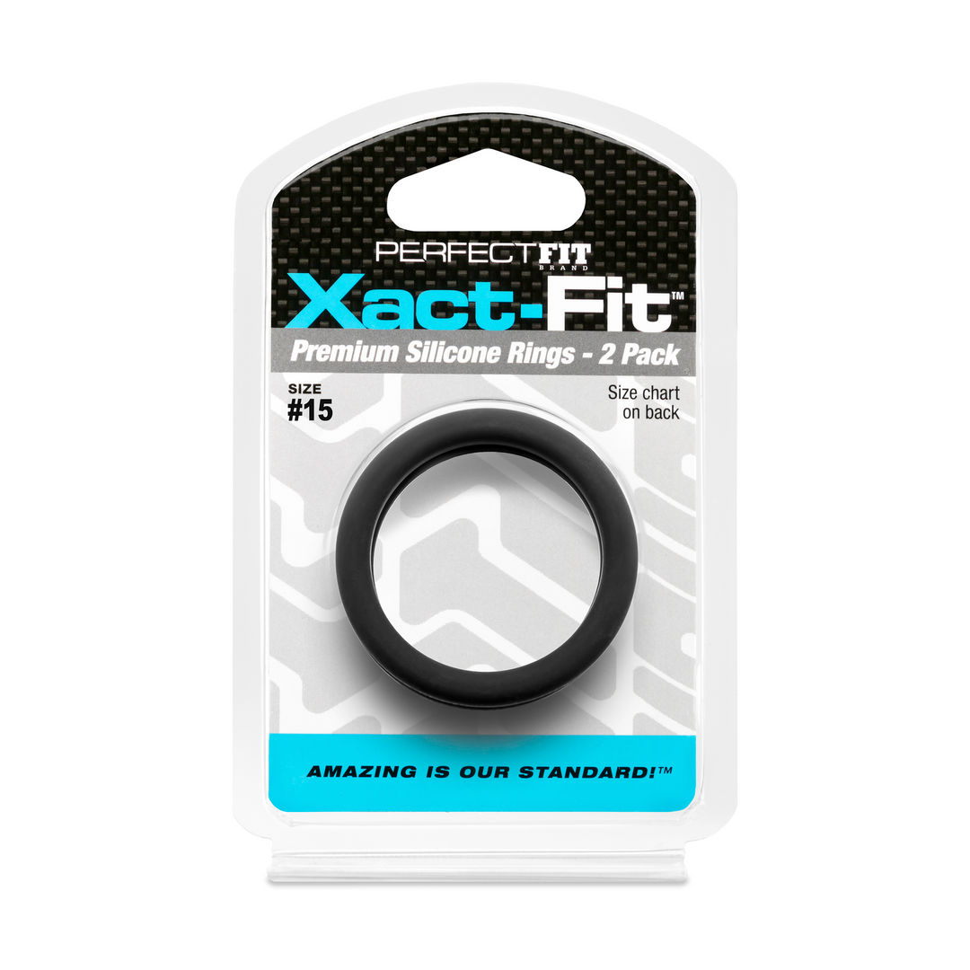 Penisring Xact-Fit 2er-Pack Schwarz 4,8 x Ø 15,2 cm