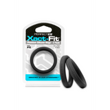 Penisring Xact-Fit 2er-Pack Schwarz 5,1 x Ø 16 cm
