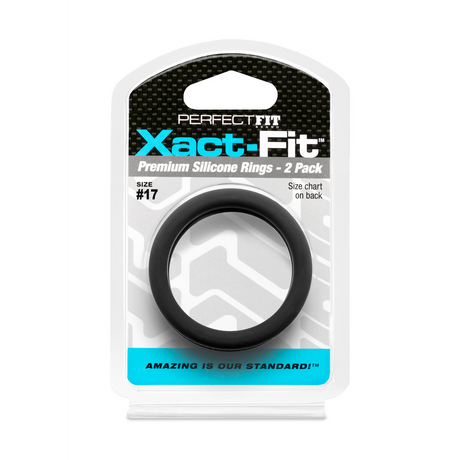 Penisring Xact-Fit 2er-Pack Schwarz 5,3 x Ø 16,7 cm