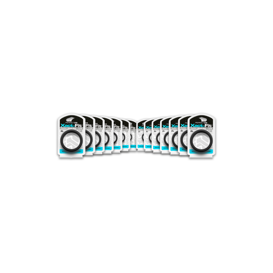Penisring Xact-Fit 2er-Pack Schwarz 5,6 x Ø 17,5 cm