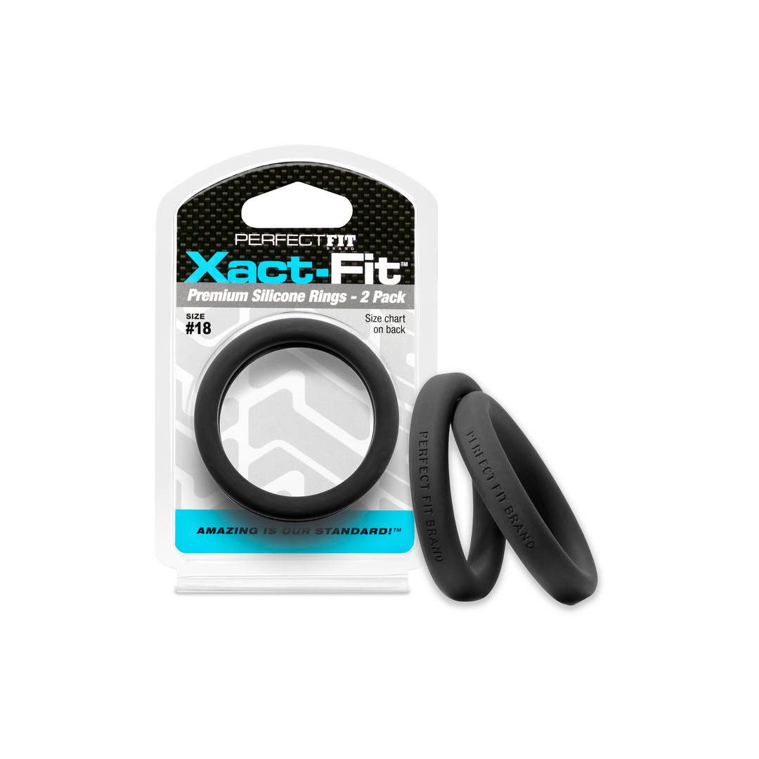 Penisring Xact-Fit 2er-Pack Schwarz 5,6 x Ø 17,5 cm