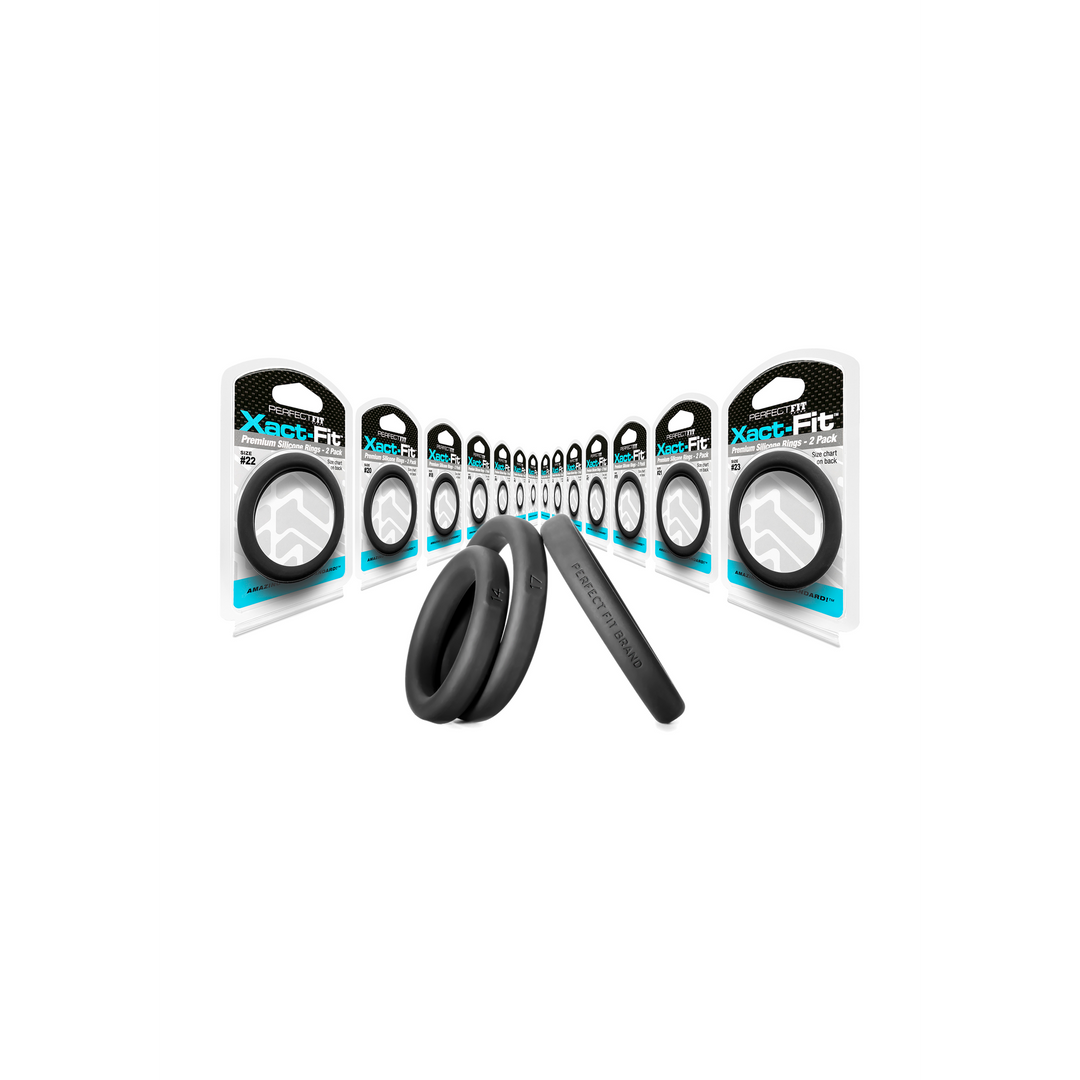 Penisring Xact-Fit 2er-Pack Schwarz 5,8 x Ø 18,3 cm