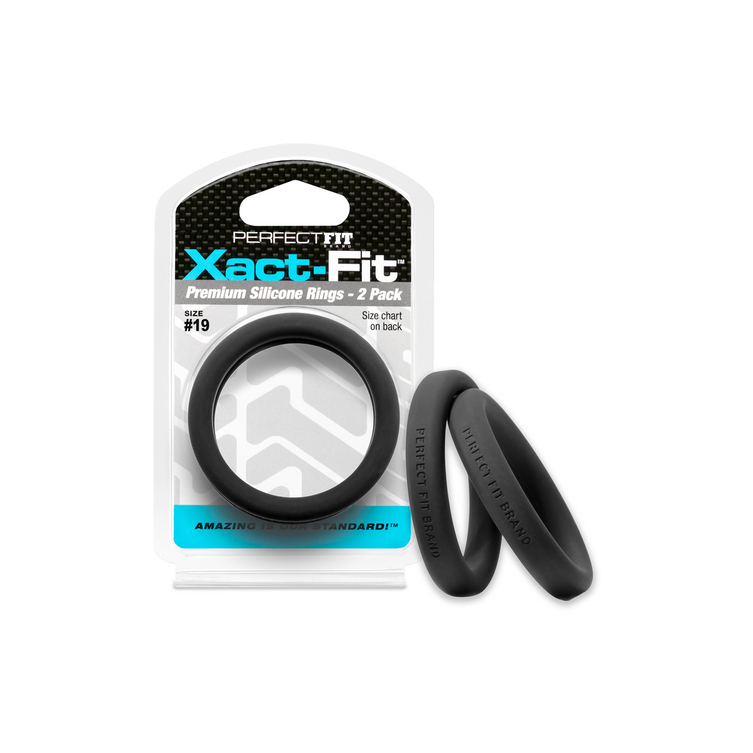 Penisring Xact-Fit 2er-Pack Schwarz 5,8 x Ø 18,3 cm
