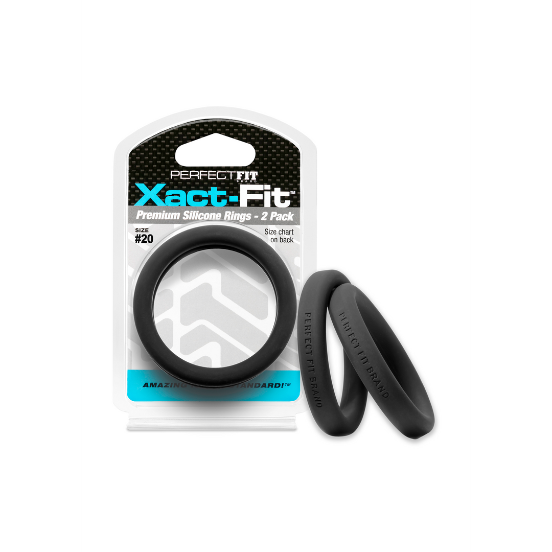 Penisring Xact-Fit 2er-Pack Schwarz 6,1 x Ø 19,1 cm