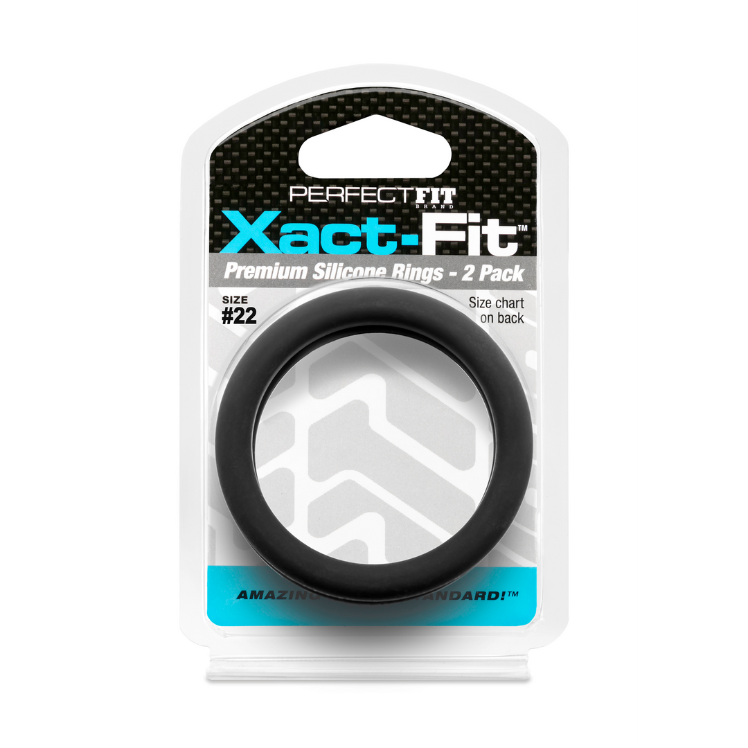 Penisring Xact-Fit 2er-Pack Schwarz 6,6 x Ø 20,7 cm