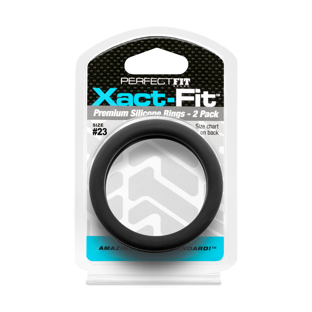 Penisring Xact-Fit 2er-Pack Schwarz 6,9 x Ø 21,5 cm