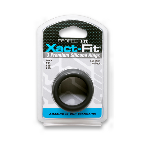 Penisring-Set Xact-Fit Schwarz S/M