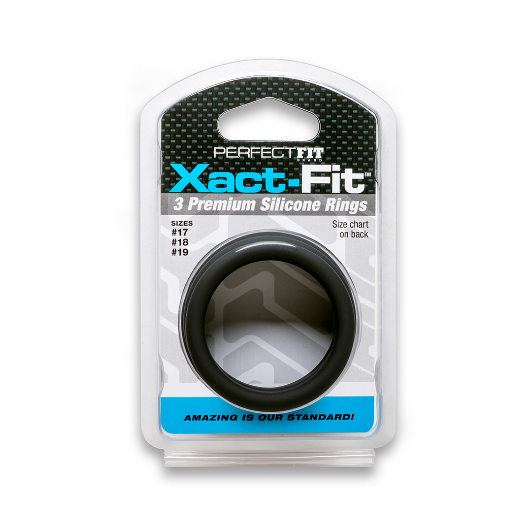 Penisring-Set Xact-Fit Schwarz M/L