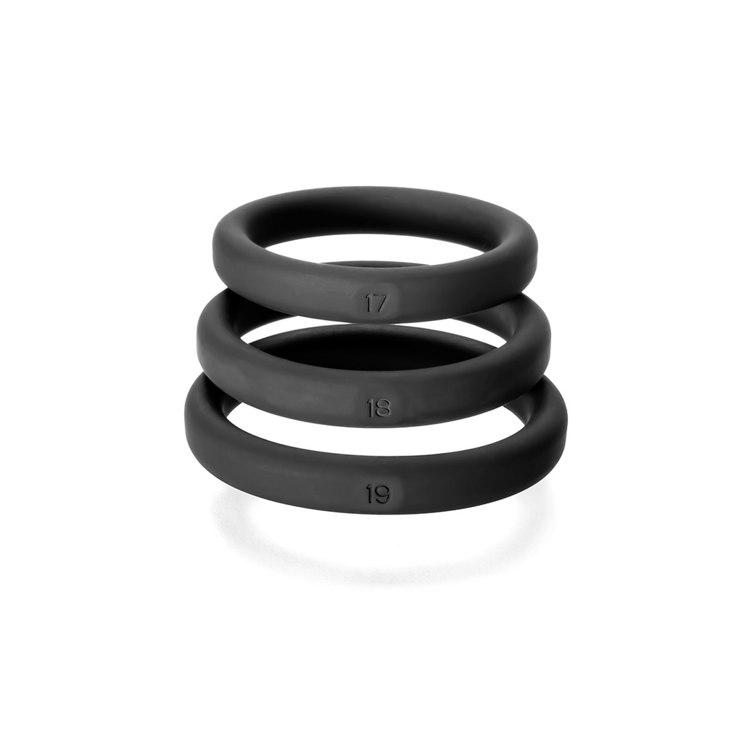 Penisring-Set Xact-Fit Schwarz M/L