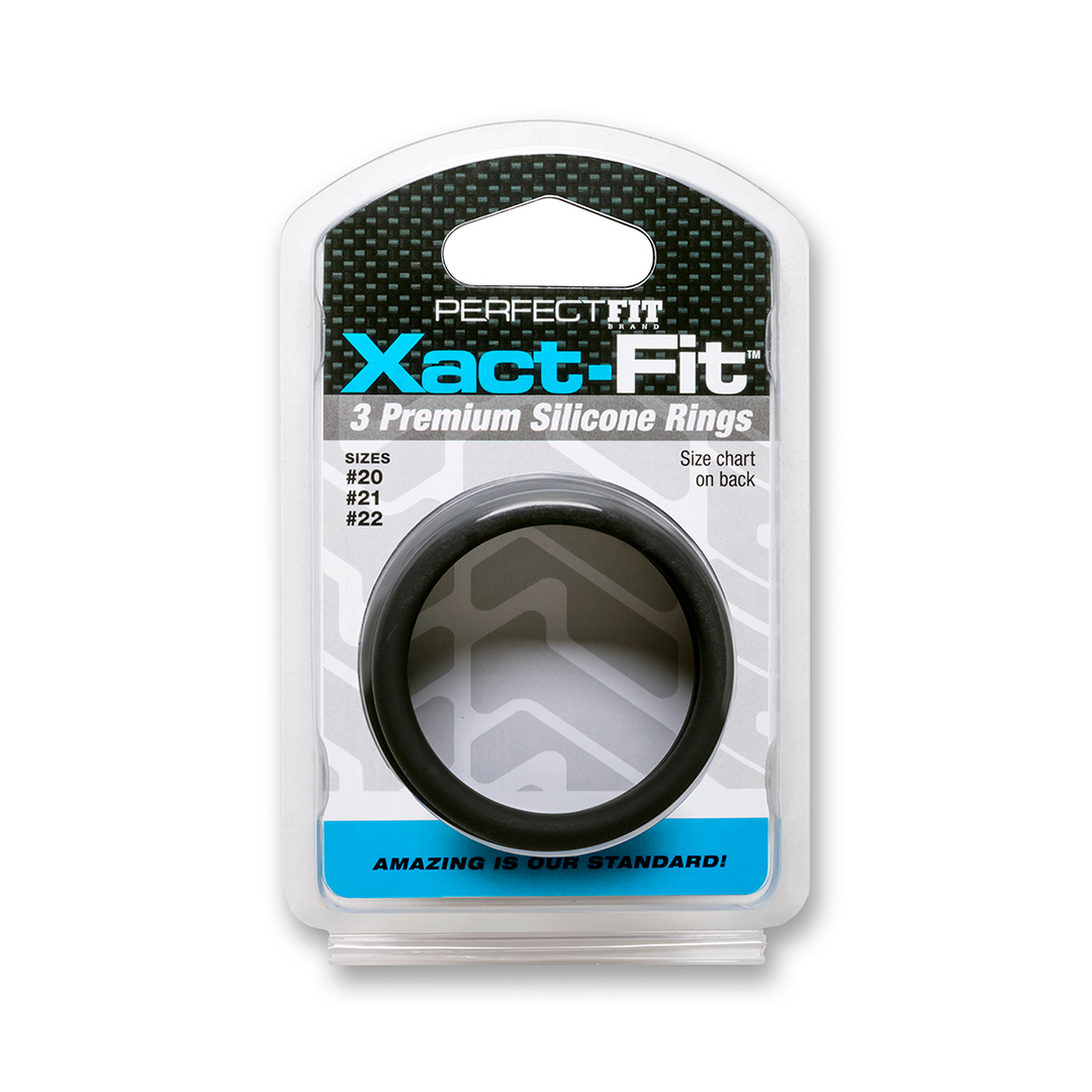 Penisring-Set Xact-Fit Schwarz L/XL