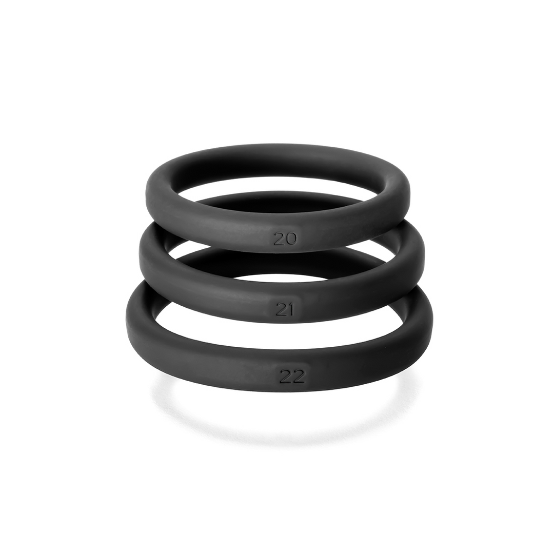 Penisring-Set Xact-Fit Schwarz L/XL