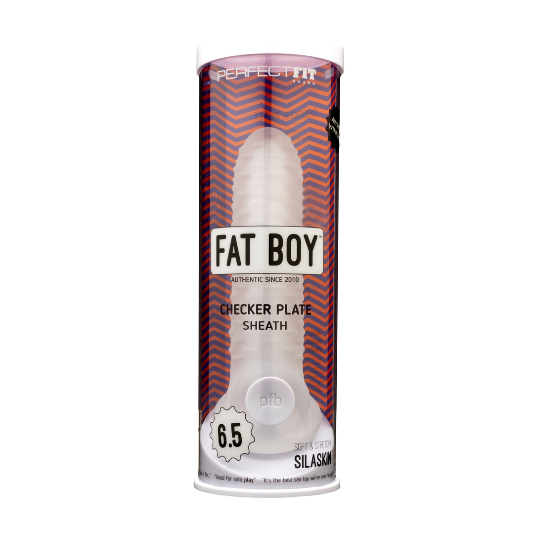 Dildo Fat Boy Checker Box Penishülle Durchsichtig 14 x Ø 12,5 cm