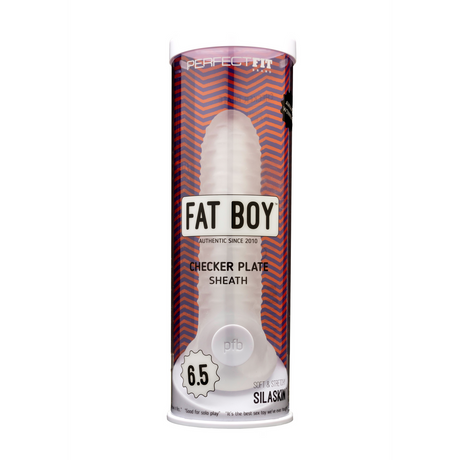 Dildo Fat Boy Checker Box Penishülle Durchsichtig 14 x Ø 12,5 cm