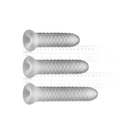 Dildo Fat Boy Checker Box Penishülle Durchsichtig 16 x Ø 12,5 cm
