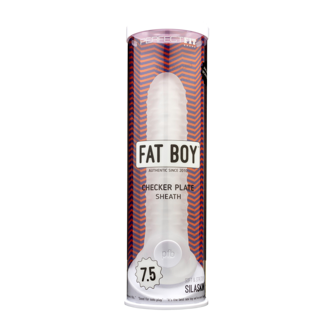 Dildo Fat Boy Checker Box Penishülle Durchsichtig 16 x Ø 12,5 cm