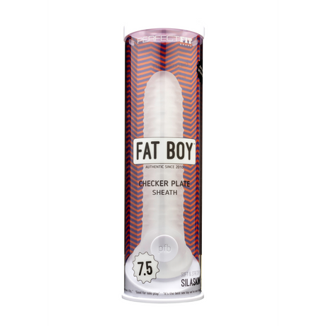 Dildo Fat Boy Checker Box Penishülle Durchsichtig 16 x Ø 12,5 cm