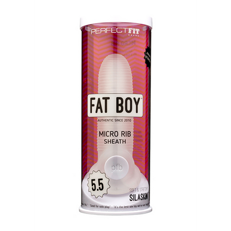 Dildo Fat Boy Penishülle mit Mikro-Rippen Durchsichtig 12 x Ø 12,5 cm