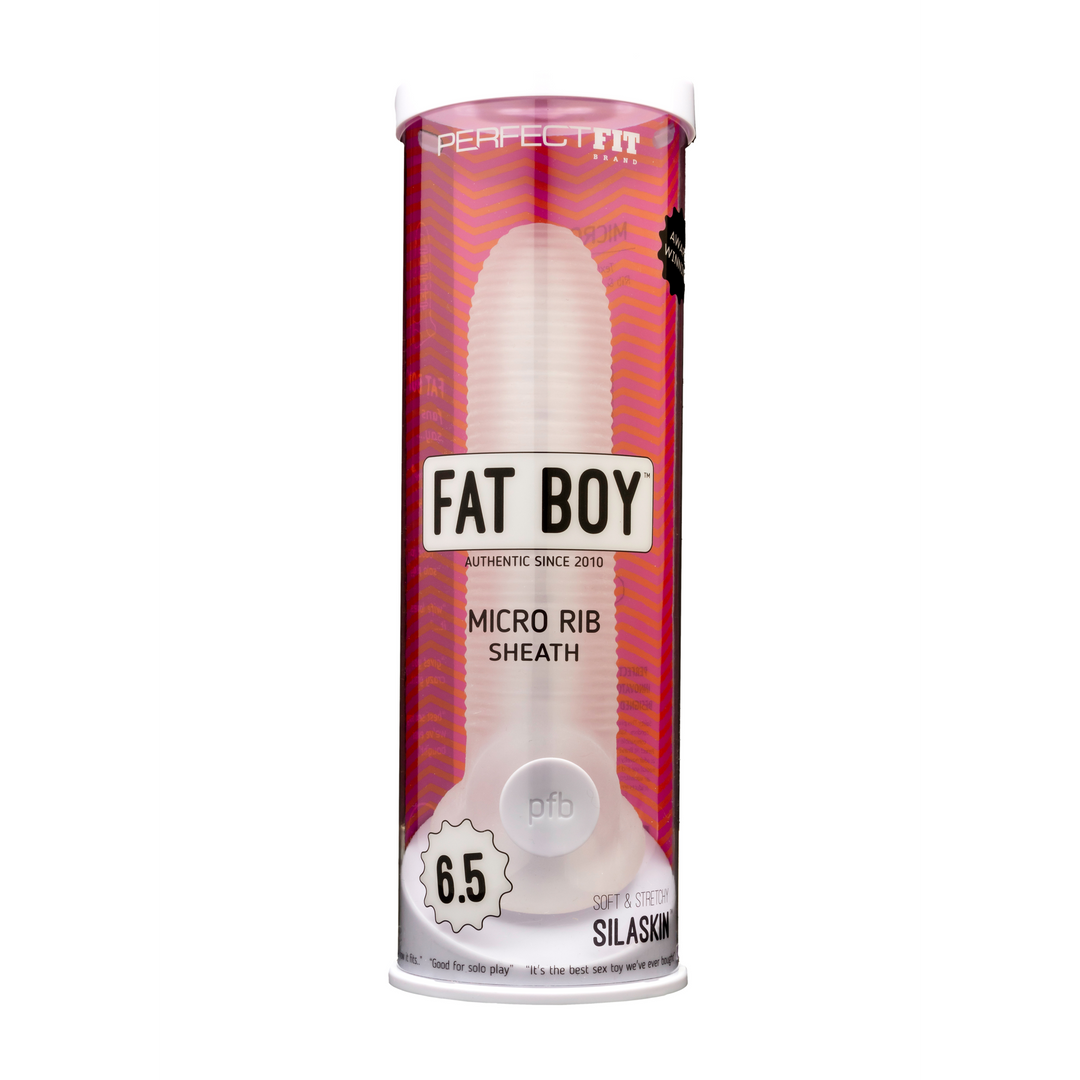 Dildo Fat Boy Penishülle mit Mikro-Rippen Durchsichtig 14 x Ø 12,5 cm