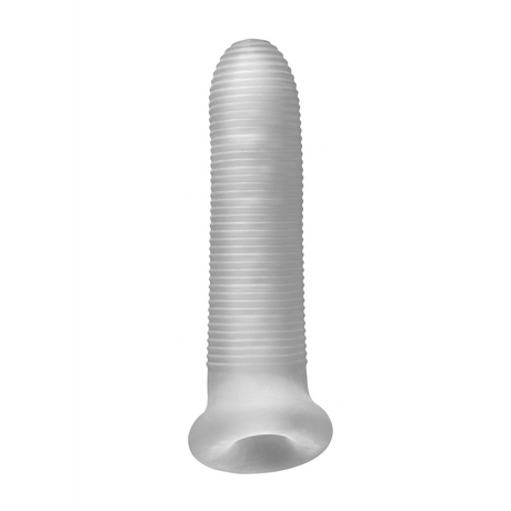 Dildo Fat Boy Penishülle mit Mikro-Rippen Durchsichtig 14 x Ø 12,5 cm