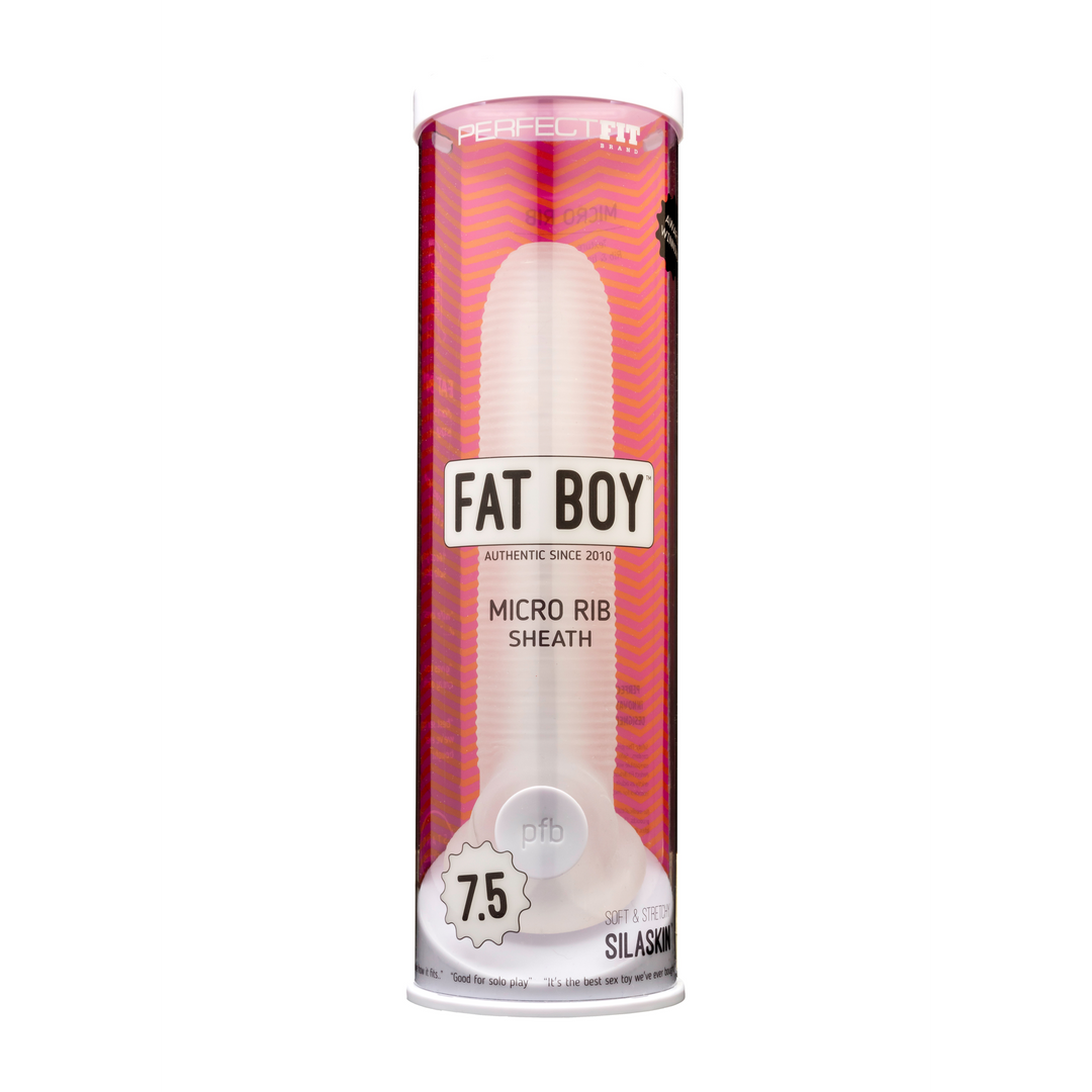 Dildo Fat Boy Penishülle mit Mikro-Rippen Durchsichtig 16 x Ø 12,5 cm