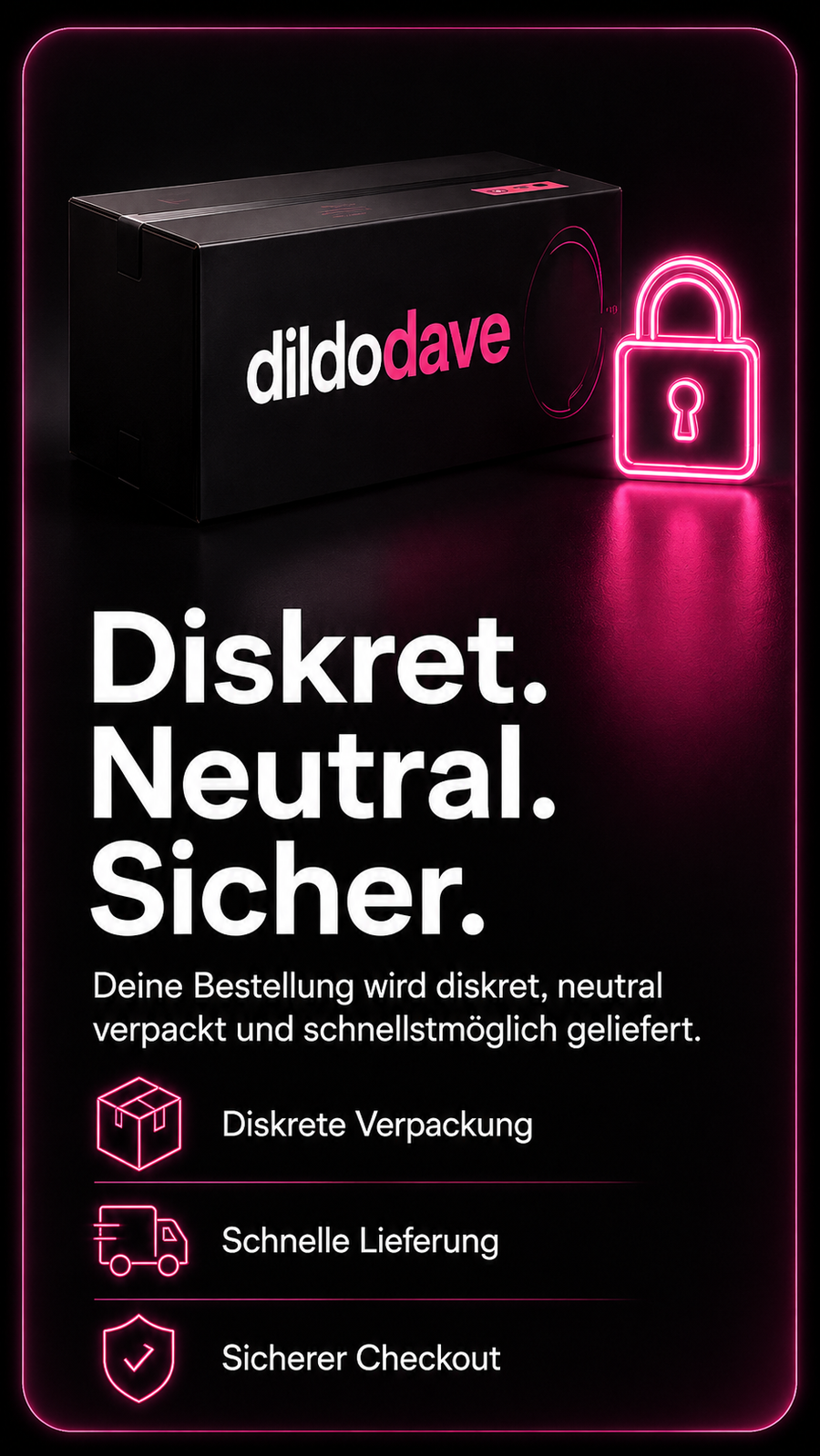 Diskret. Neutral. Sicher.