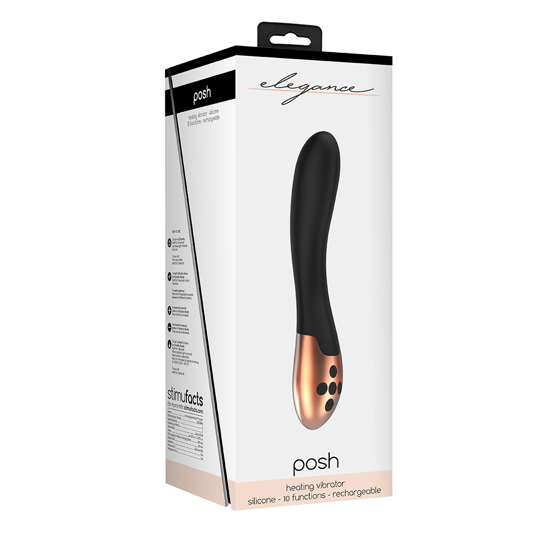 Vibrator Posh mit Wärmefunktion Schwarz 20 x Ø 3,5 cm