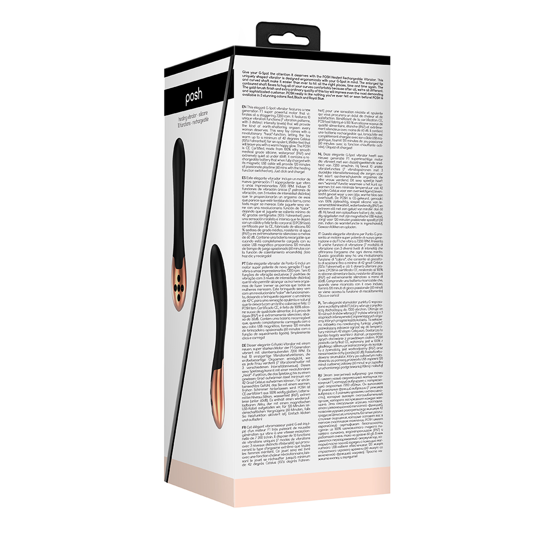 Vibrator Posh mit Wärmefunktion Schwarz 20 x Ø 3,5 cm