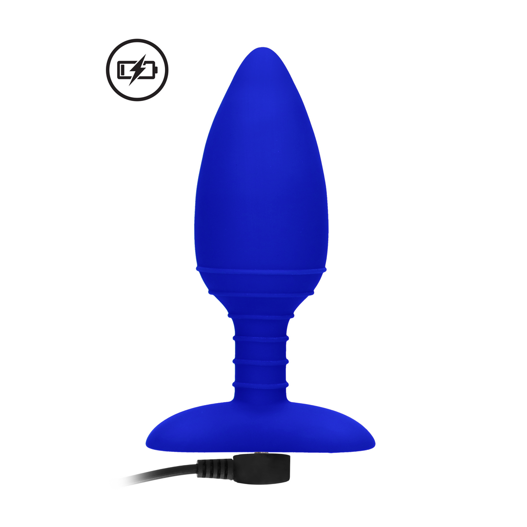 Analplug Glow mit Wärmefunktion Blau 12 x Ø 3,8 cm